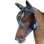 Hy Equestrian Mesh Full Mask with Ears and Nose - Black/Palace Blue